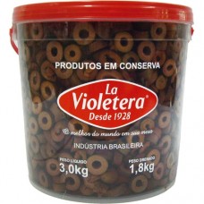 Azeitona Preta La Violetera Fatiada 1,8 Kg