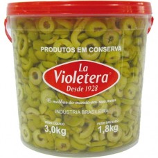 Azeitona Verde Fatiada La Violetera Balde 1,8kg 