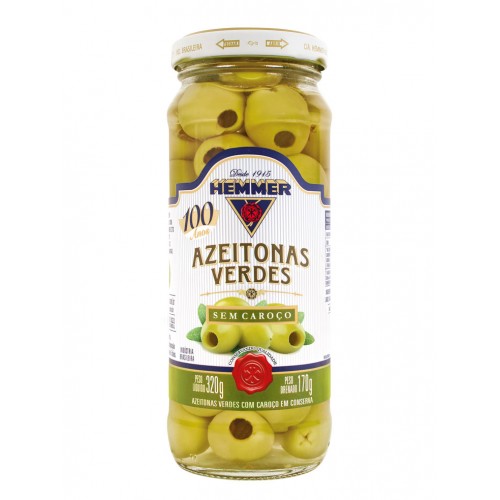 AZEITONAS VERDES SEM CAROÇO - 170G