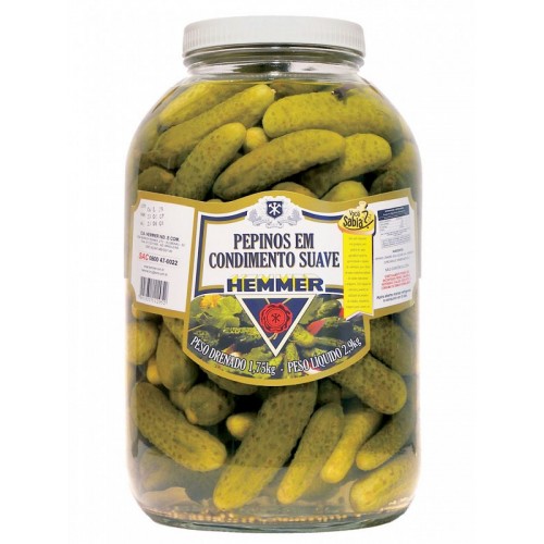 Pepinos Condimento Suave 1,750kg Hemmer 