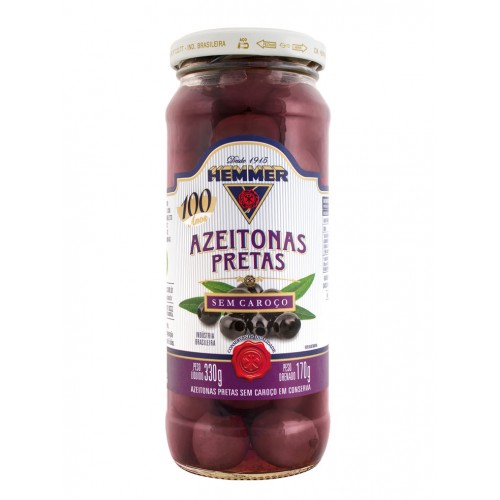 AZEITONAS PRETAS SEM CAROÇO - 170G