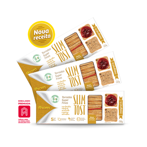 Torradas Slim Tost Integral com Grãos