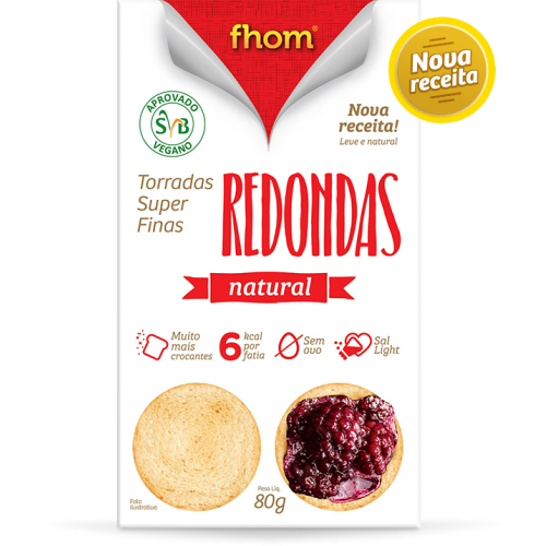 Torradinhas Redondas Super Finas Fhom 80g