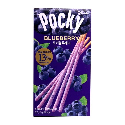 DOCES IMPORTADOS DO JAPÃO - GLICO POCKY BLUEBERRY PREMIUM 41GR
