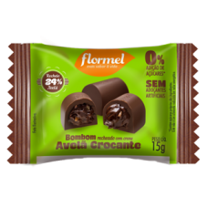Bombom Recheado Avelã Crocante Flormel 15g