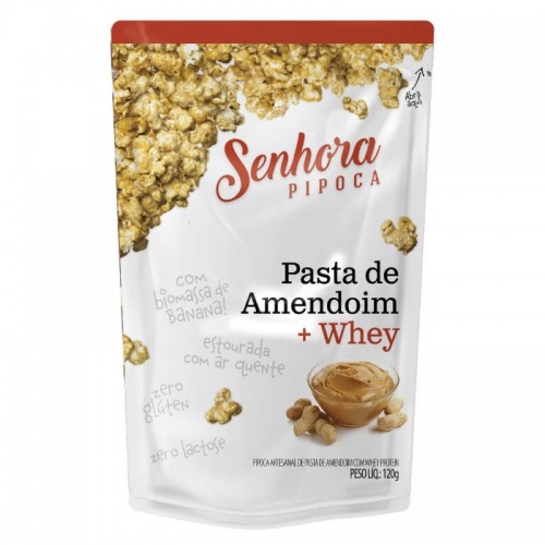 PIPOCA PASTA DE AMENDOIM E WHEY SENHORA PIPOCA 120g