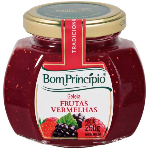 Geleia Frutas Vermelhas Tradicional Bom Princípio 250g