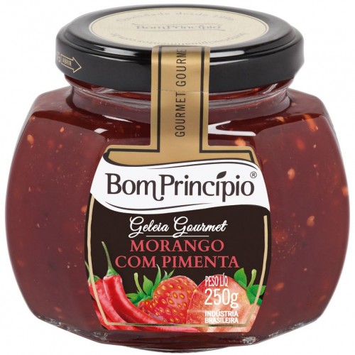 Geleia Morango com Pimenta Gourmet Bom Princípio 250g