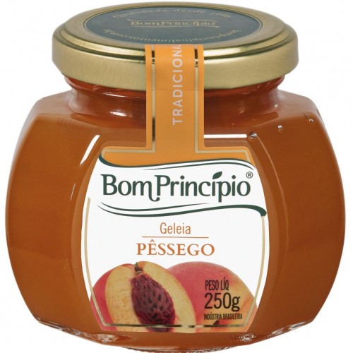 Geleia Pêssego Tradicional Bom Princípio 250g