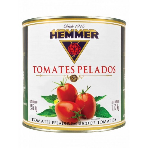Tomates Pelados Inteiros 1,530kg Hemmer 